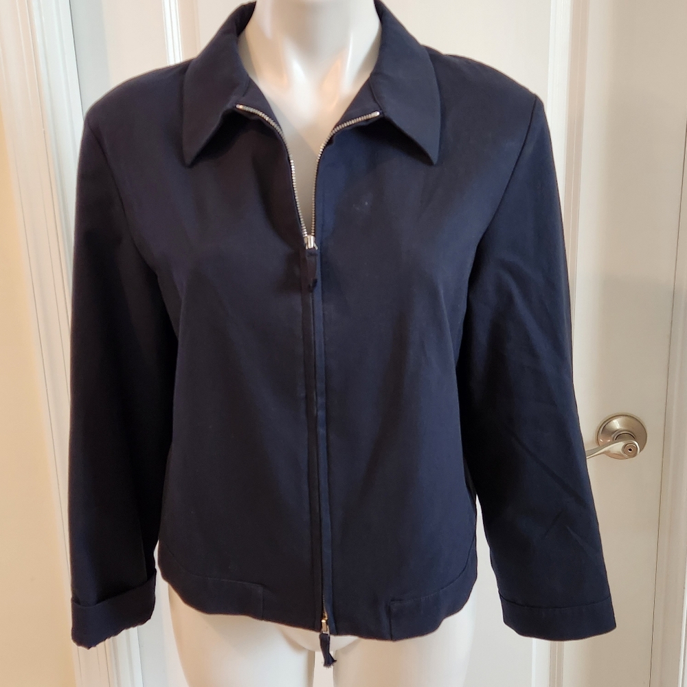 Piazza Sempione made in Italy size 44 or size 8 blue blazer jacket
